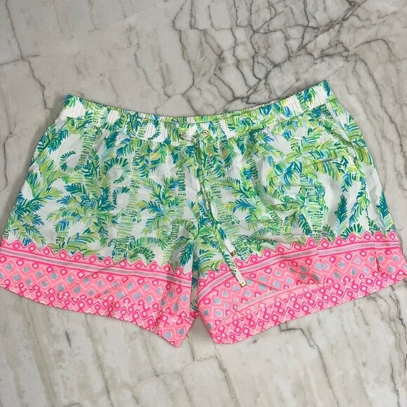 Lilly Pulitzer Fresh Citrus Keep Palm Katia ShortsSize XL - Picture 1 of 5